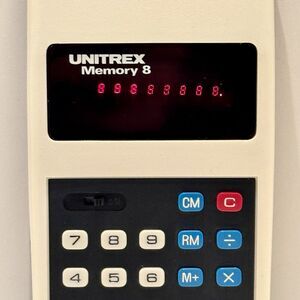 Vintage Unitrex Memory 8 Red LED Calculator